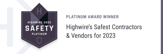 Platinum Award Winner | Clark Bros Inc